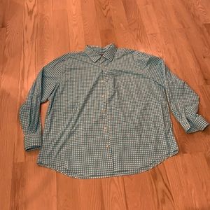 Vineyard Vines Aqua Checked Performance Shirt.  Classic Murray Fit